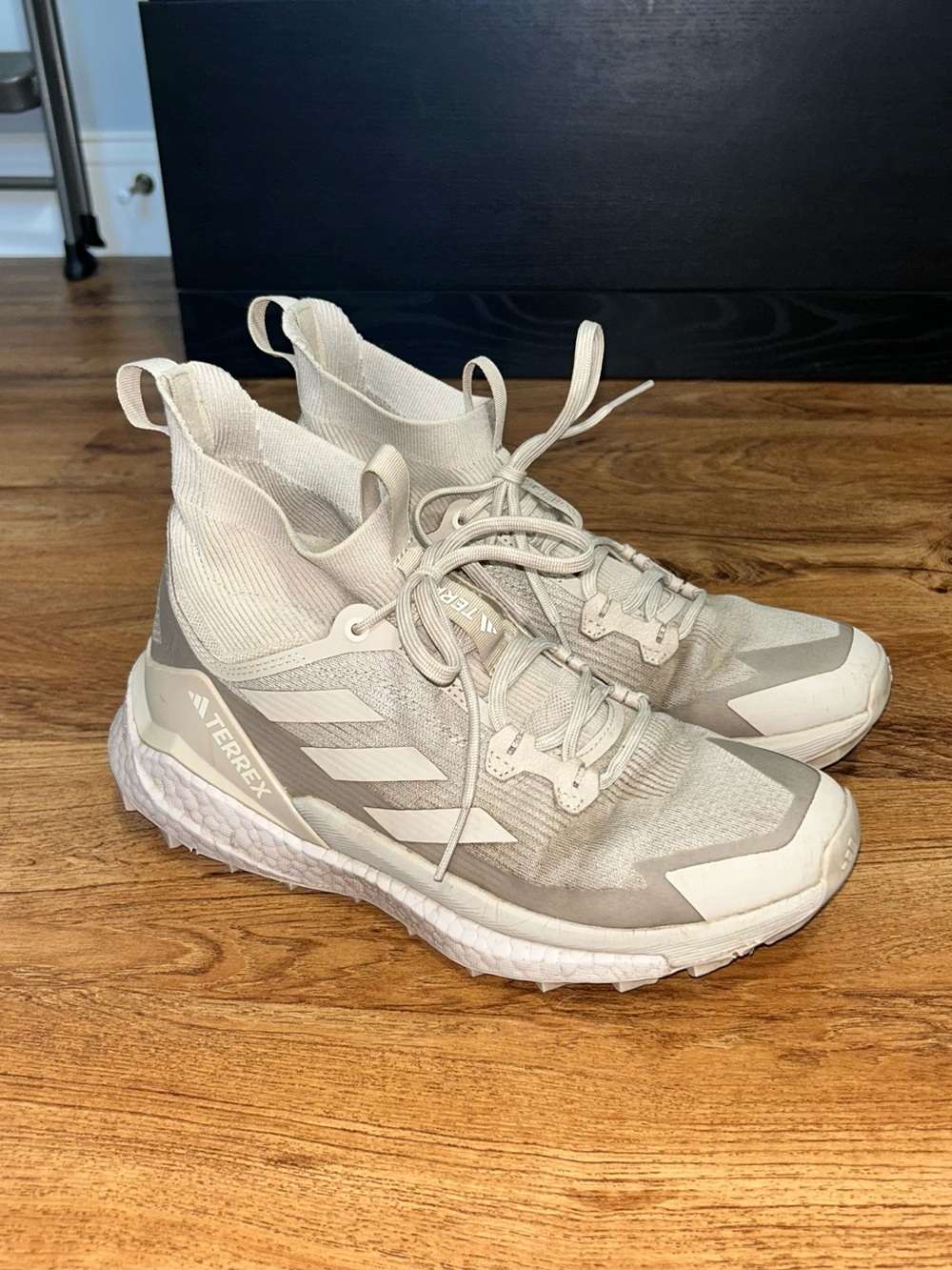 adidas Women’s Cream/White Terrex High-Top Trail Sneakers